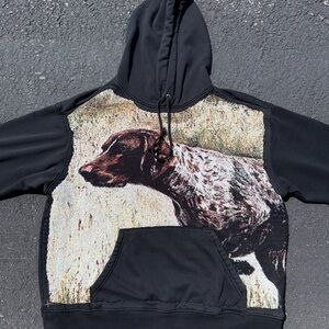 Black Hoodie with Dog Print